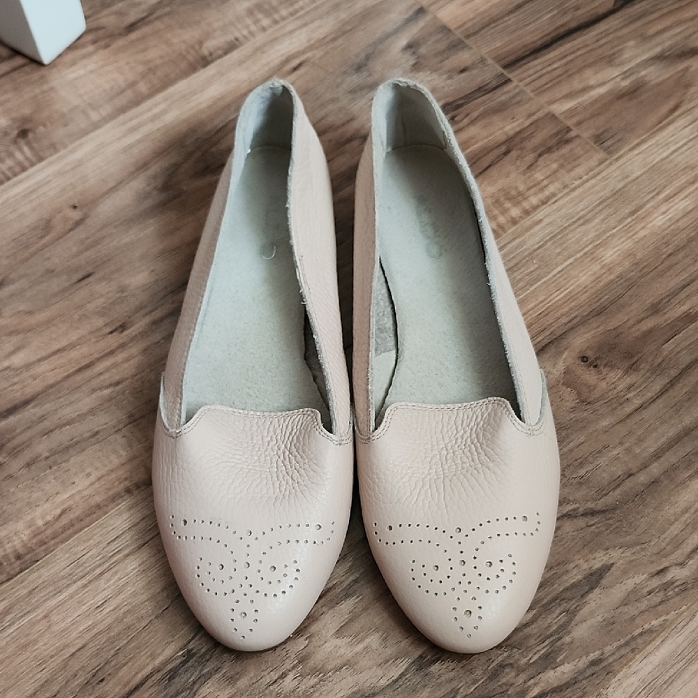 Aldo Nude Pink Leather Flats